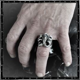Suborder serpentes) lack external ear openings, moveable eyelids, and most north carolina snakes are colubrids. Cobra Snake ring - Crazy Pig Designs - silver ring
