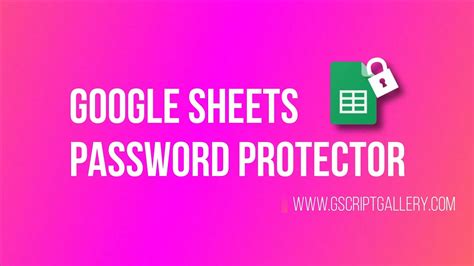 Congratulations, you have set up your password to protect google sheets; Password Protect your Google Sheets - YouTube