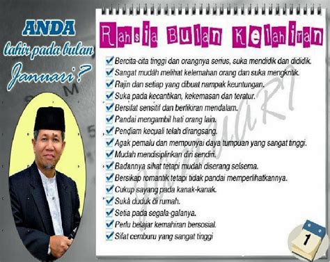 Salah satu hal yang harus dilakukan yaitu adalah melalui mengetahui karakter diri melalui tanggal lahir orang tersebut. Ketahui Rahsia Tarikh Lahir Anda dan Pasangan ~ Suami ...