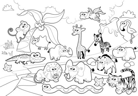 What i do like is the information about the animals at the bottom of each page. Detailed Coloring Page - Zoo Animals - KidsPressMagazine.com