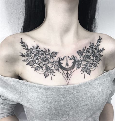 If you choose a sweet and simple design, your tatt. 300+ Beautiful Chest Tattoos For Women (2021) Girly ...