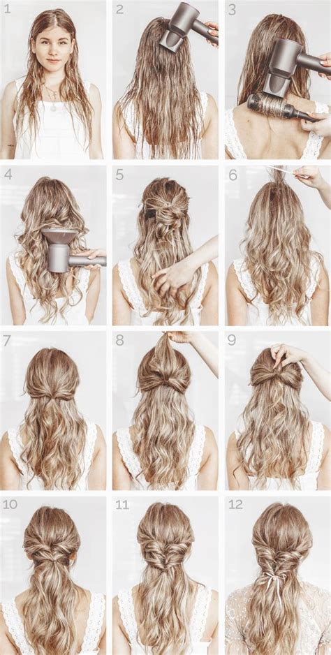 This is quite an elegant long hairstyle look. 24 Cute And Easy Hairstyles Step By Step - Bafbouf