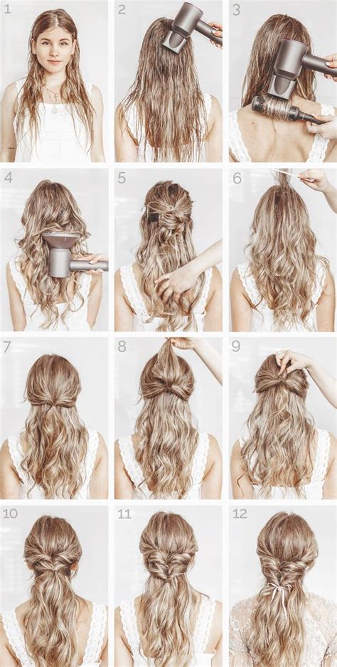 Layer your strands an using a straightening iron, build some waves and curls. 24 Cute And Easy Hairstyles Step By Step - Bafbouf