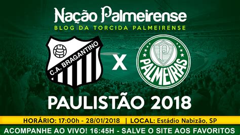 Não deixe de acompanhar o jogão entre rb bragantino x palmeiras ao vivo pelo brasileirão série a a partir das 18h00 (de brasília) com transmissão do só aqui no futemax você não vai perder nenhum lance da partida entre rb bragantino e palmeiras grátis sem travamentos. Como assistir Palmeiras x Bragantino Ao Vivo 28/01/2018 ...