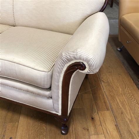 Choose the best fabric sofa from 200+ fabric sofa designs. Midcentury French Wood and Fabric Rolled Arm Sofa For Sale ...
