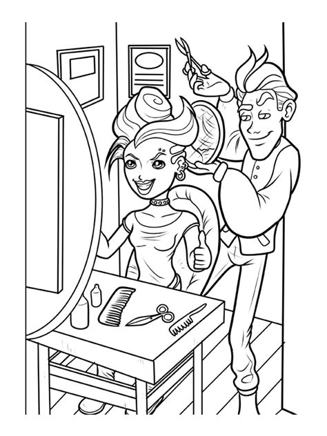 Free hairdresser coloring pages for kids to download or to print. Free Hairdresser coloring pages. Download and print ...