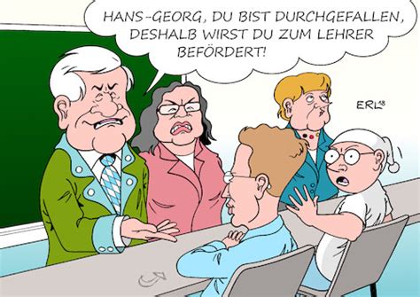 Verfassungsschutz erklärt afd zum rechtsextremistischen verdachtsfall. Wenn das Schule Macht von Erl | Politik Cartoon | TOONPOOL