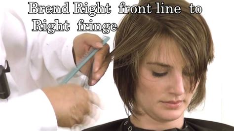 Long concave bob with a high side parting in soft red tones. How to Cut Hair short Concave line cut #3 tutorial by mogi ...