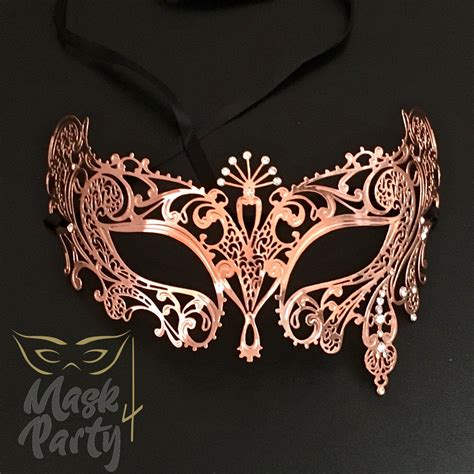 As the picture show quantity: Masquerade - Filigree Metal Eye - Rose Gold | Gold masquerade mask, Rose gold clothes, Rose gold