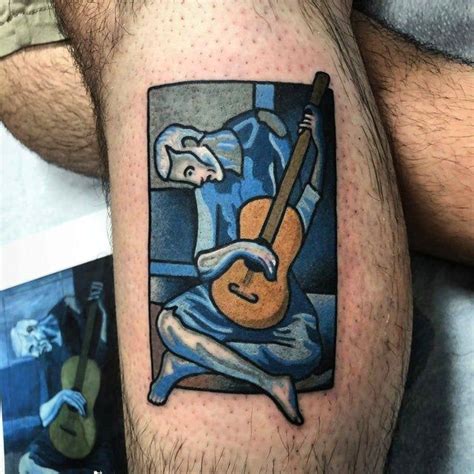 High point tattoo, grand rapids, michigan. "The Old Guitarist" done by Lucas Marsman at Love Tattoo ...