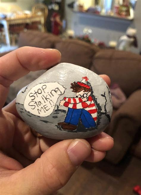 Cyberstalking or online stalking is a broad term for using online technology to victimize others. My aunt painted this rock for my brother's Christmas gift ...