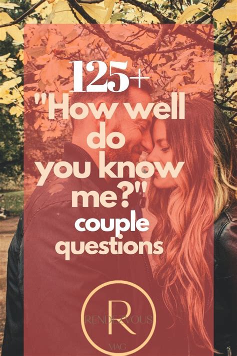 .because there's no avoiding it; How Well Do You Know Me Questions for Couples in 2020 ...