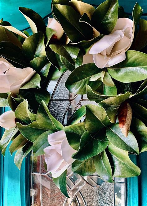 In her quest for a faux magnolia bloom worthy of the weston farms name, erin found an ideal partner in ed glenn of new growth designs. Magnolia Wreath | Frontgate in 2020 | Magnolia wreath ...