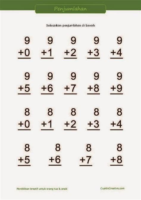 Soal latihan matematika penjumlahan untuk anak usia dini pendidikan soal latihan. Pin di Belajar Anak