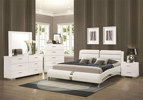 Antique furniture and white bedding balance out the bold walls. STANTON-Ultra Modern 5pcs Glossy White King Size Platform ...