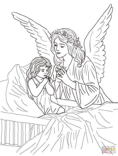 Angel on orient floral ornament. Angel Coloring Pages For Adults - Coloring Home