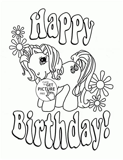 Happy birthday coloring pages printable. Printable Unicorn Coloring Pages Ideas For Kids | Happy ...