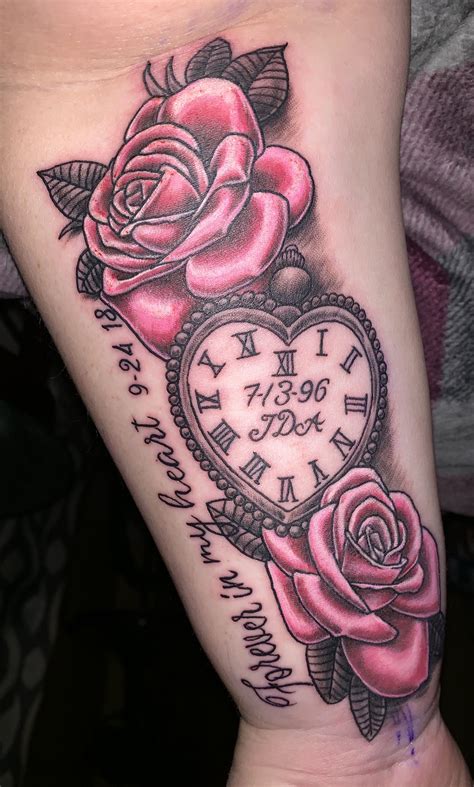 The red in this tattoo looks great on the rose and on the heart. Pin by Jenny Shue Anderson on Tattoos & piercings | Couple ...