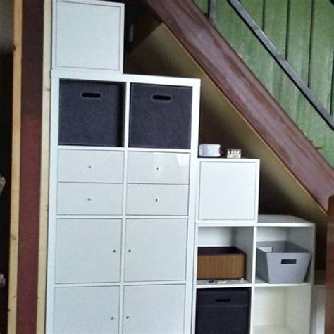 Nov 10 2020 explore barb house s board ikea under stairs followed by 291 people on pinterest. Ikea Kallax and Eckat pieces for custom cubbies under the stairs. These will be framed in for ...