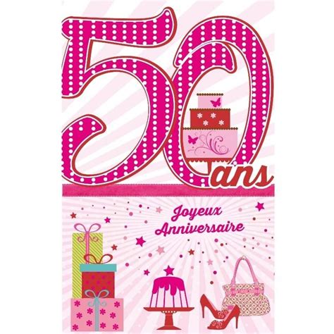 Découvrez une photo de carte d invitation anniversaire 50 ans gratuite a imprimer parmi plus de 1 500 modèles. Carte d'Anniversaire Découp'âge Femme avec enveloppe - 50 ans