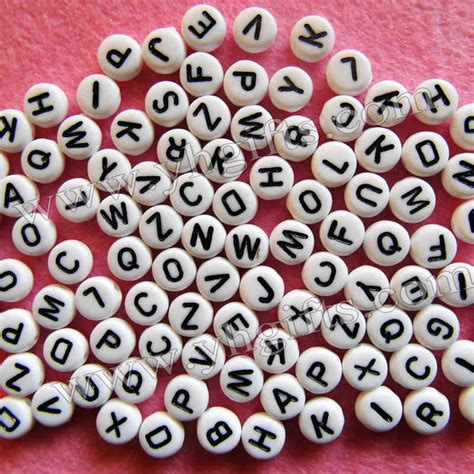 Great savings & free delivery / collection on many items. 500PCS/LOT.Resin round letters,Lacing round alphabet beads ...