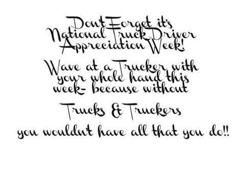 My heart fluttered on kaylee's behalf. National Truck Driver Appreciation Week! #trucking ...