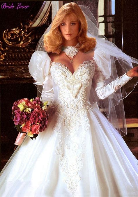 The most common 1980s wedding dress material is metal. Everything Feminine | 90s wedding dress, Bridal gowns ...