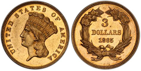 1865 $3 (Proof) Three Dollar - PCGS CoinFacts