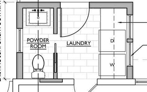 More floor space in a bathroom remodel gives you more design options. Floor plan for half bath and laundry/mud room in 2020 ...