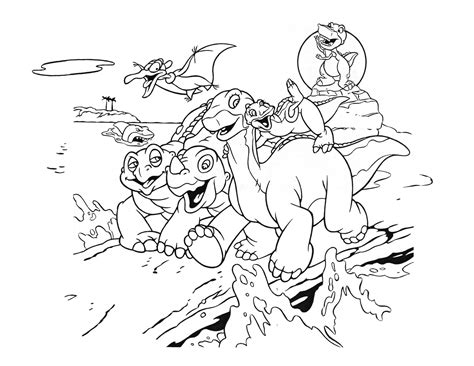 Free printable coloring pages land before time coloring pages. Image - Coloring Page 2 movie 5.png | Land Before Time ...