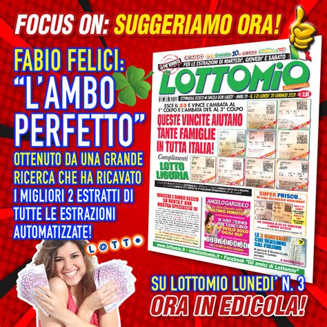 Controlla qui i numeri dell'ultima estrazione del lotto o cerca le estrazioni degli ultimi dodici mesi tramite il calendario. FOCUS ON LOTTOMIO: Lotto "L'AMBO PERFETTO" super ricerca ...