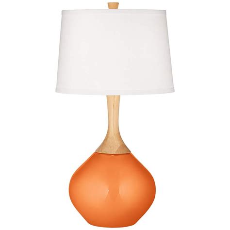 Orange lamps orange rooms orange house i love lamp mid century modern furniture modern room modern lighting. Burnt Orange Metallic Wexler Table Lamp - #26M39 | Lamps Plus | Orange table lamps, Table lamp, Lamp