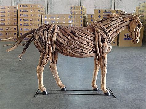 Manta has 2 businesses under outdoor furniture in lexington, ky. A life-size standing horse crafted from teak wood chips/scraps. | Teak, Horse crafts, Teak wood