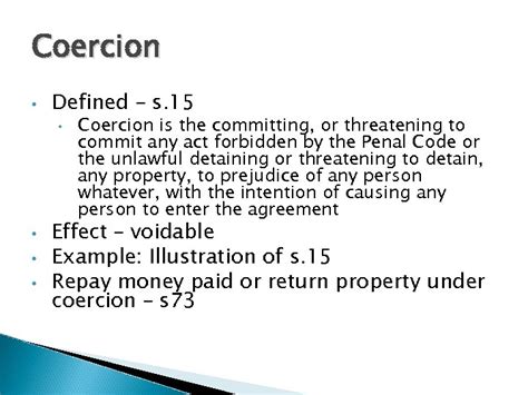 Consent is considered to be free consent when the following factors are satisfied: Business Law of Contract Chapter 6 — Consent