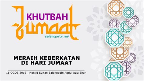 Khutbah jumat menyentuh hati tentang kegembiraan dan kesedihan seorang muslim ini merupakan rekaman khutbah jum'at yang disampaikan oleh ustadz abu. #LIVE Khutbah Jumaat | 16 Ogos 2019 - TVSelangor