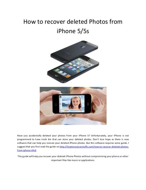 (or, you can click recover all and check them on iphone later.) the recovered pictures will lie in where they got deleted. How to recover deleted photos from iPhone 5