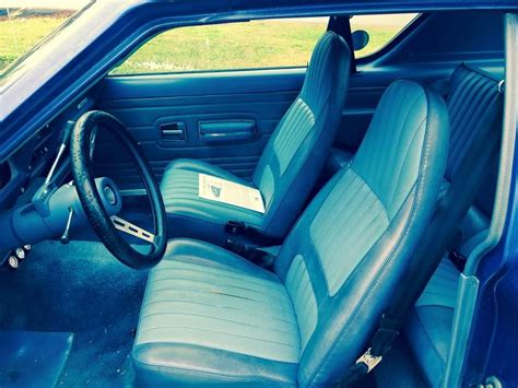 Wanted a typical 1970s car… was thinking about a pacer but wanted more horsepower so when i found this gremlin with factory v8 and levis interior i bought it directly! Interior shot | Amc gremlin, Car seats, Transportation