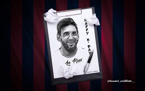 Birthday wallpaper background download image. Messi Birthday illustration in 2020 | Birthday ...