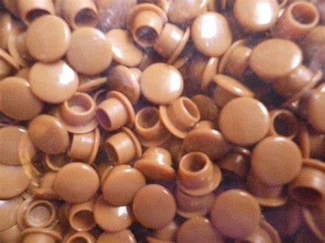 Your insider's guide for sourcing home furnishing products. 50 Light Brown Plastic 8mm Kitchen Cabinet Hole covers Caps