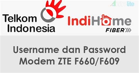 The majority of zte routers have a default username of admin, a default password of admin, and the default ip. Password Terbaru Telkom Indihome (Speedy) ZTE F660/F609 ...