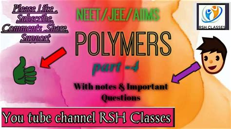 This is rsh polymere gmbh by kiekfein filmproduktion on vimeo, the home for high quality videos and the people who love them. Polymers Part-4 with notes NEET/JEE/AIIMS/Class 12th/Other ...