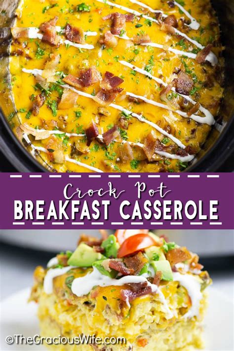 There's also a whole section of low carb breakfast casseroles included as well. Overnight Crockpot Breakfast Casserole is a classic breakfast casserole with eggs, sausage ...