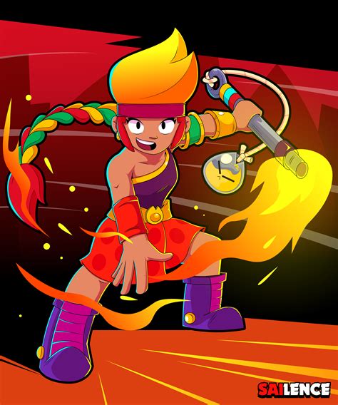 Its feature is the attack scale and continuous fire. Amber : Brawlstars