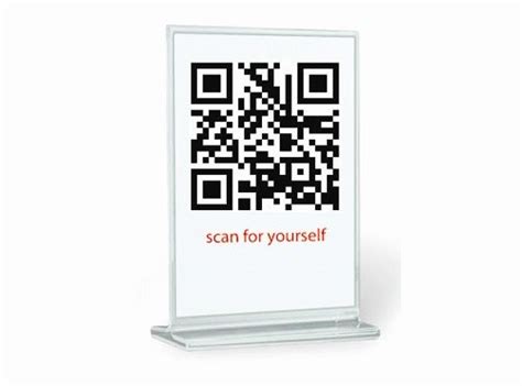 Qr stands for quick response. White Rectangular Acrylic QR Code Stand, For Display, Size ...