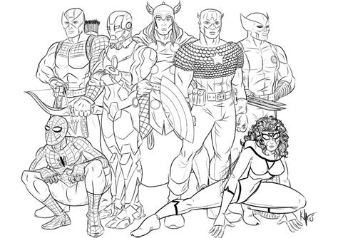 Download Printable Avengers Coloring Pages: Kids & Adults PDF » Print Color Craft