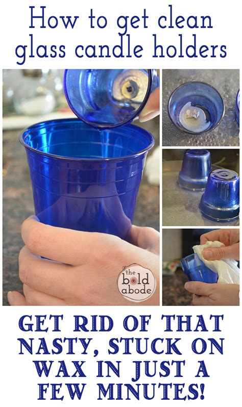 Sometimes accidents happen and the body wax spills during the trip from the kitchen to the bathroom. How to Clean Glass Candle Holders: Or No More Icky Wax!
