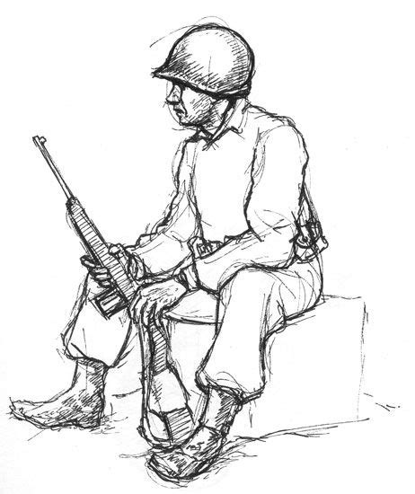 Soldiers are managed and recruited through the barracks. Pin by Melody Rae on WWII soldiers drawings | Pinterest ...