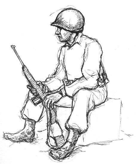 This is a pencil sketch of an american soldier from call of duty world at war. Pin by Melody Rae on WWII soldiers drawings | Pinterest ...