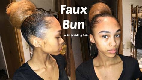 The high bun hairstyle is a simple style that can be a formal or casual updo for black women. Protective Styles: Easy Faux Bun on Natural Hair | Using ...