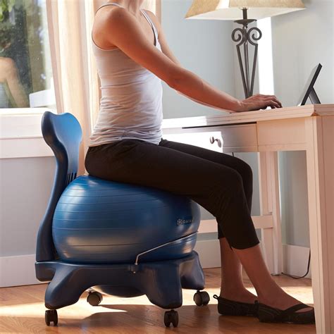 The best part is the presence of back support in the chair for using it in the the yoga ball chair falls under the same category. Amazon.com : Gaiam Balance Ball Chair (Black) : Exercise ...